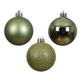 Decoris Shatterproof Baubles Box of 10 Pieces 6cm - Green Tea
